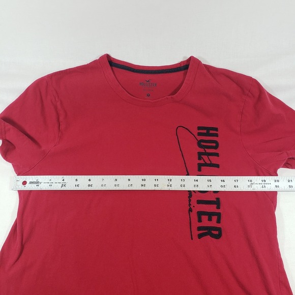 Hollister California Mens T-Shirt Red Short Sleeve Crew Neck Top - Picture 4 of 6